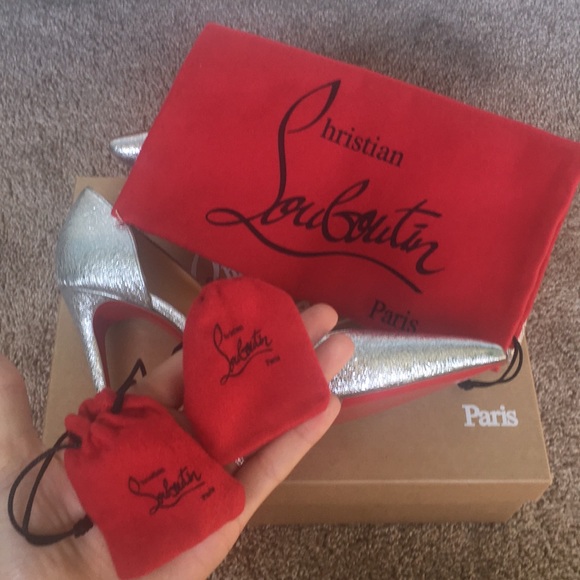 Christian Louboutin silver specchio vintage pumps - Picture 5 of 5